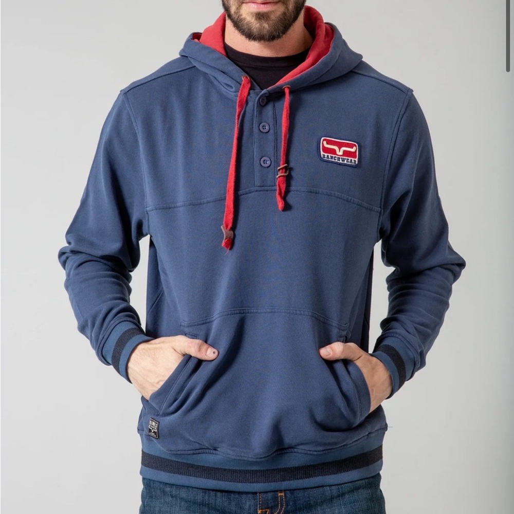 NWT Kimes Ranch Men's Ranch Ready Navy Hoodie